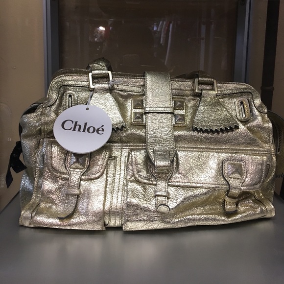 Chloe Handbags - Chloe new gold handbag. With multiple pockets.